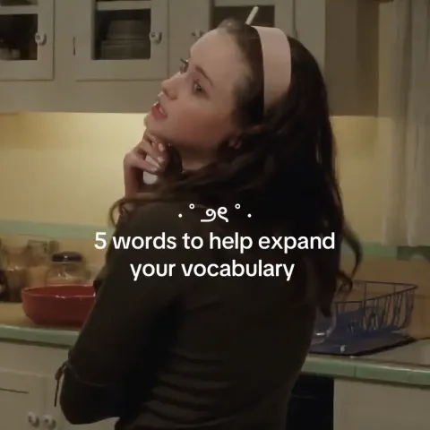 TikTok slideshow cover: 5 words to help expand your vocabulary