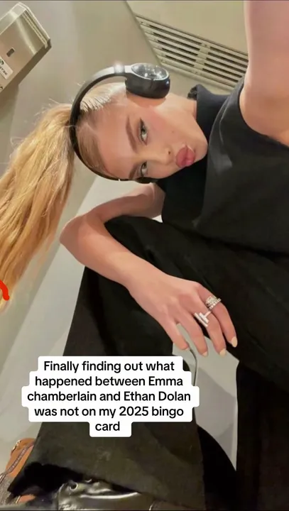 TikTok slideshow cover: Emma Chamberlain and Ethan Dolan
