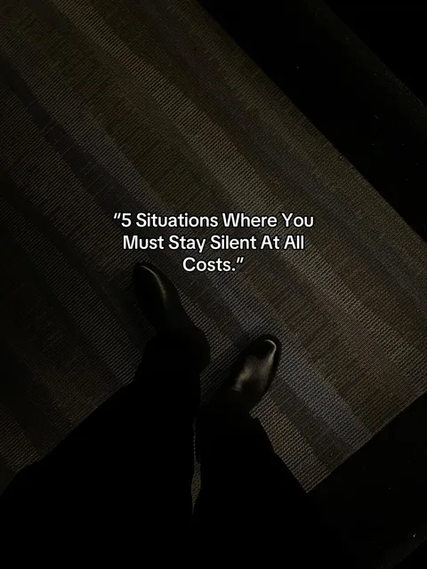 Cover der TikTok-Slideshow: 5 Situations Where You Must Stay Silent At All Costs.