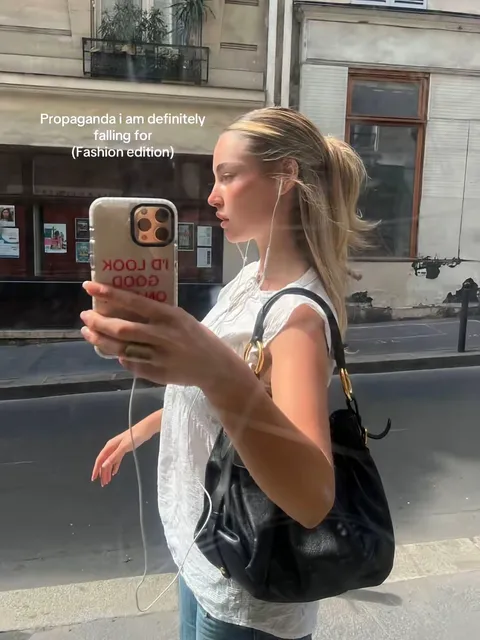 TikTok slideshow cover: Propaganda i am definitely falling for (Fashion edition)
