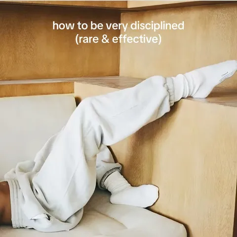 TikTok slideshow cover: How to be very disciplined