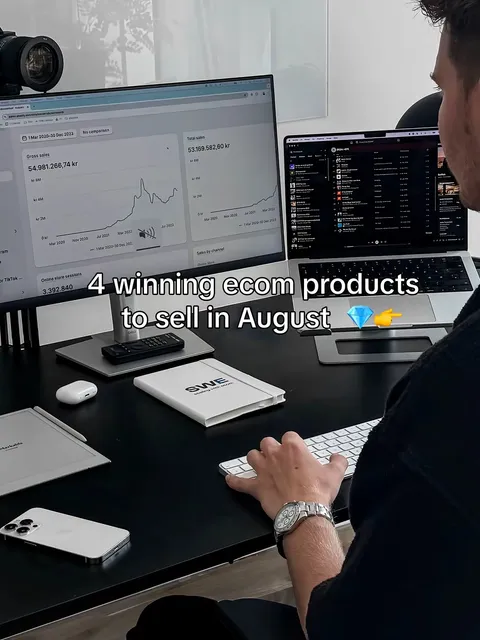 Portada del carrusel de TikTok: 4 winning ecom products to sell in August