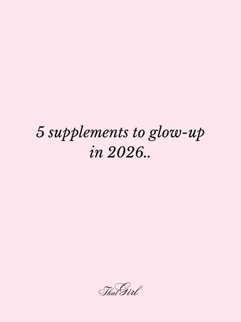 Original slideshow: Supplements for 2026