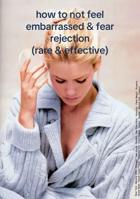 TikTok slideshow cover: How to not feel embarrassed & fear rejection
