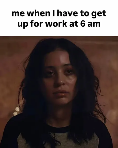 TikTok slideshow cover: Morning Work Struggles