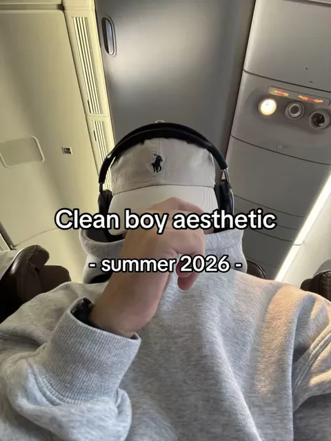 TikTok slideshow cover: Clean boy aesthetic - summer 2026 -