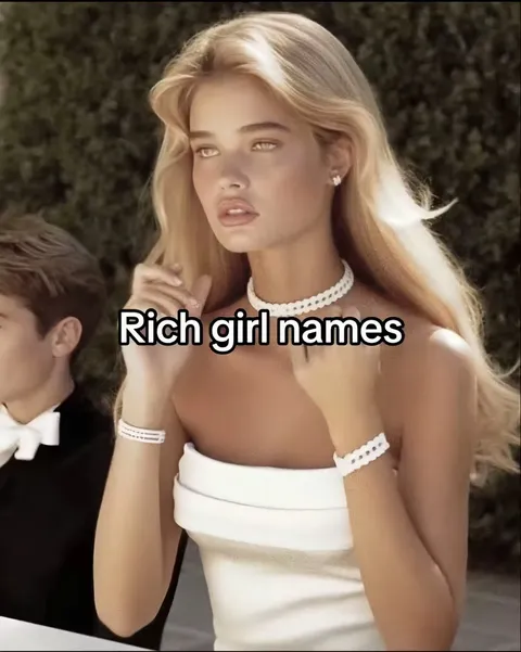 TikTok slideshow cover: Rich girl names