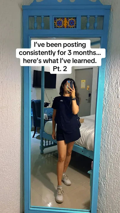 TikTok slideshow cover: I've been posting consistently for 3 months...