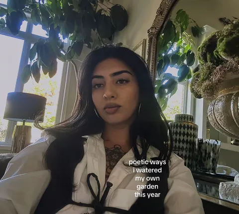 TikTok slideshow cover: Poetic ways I watered my own garden