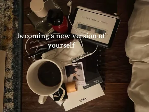 TikTok slideshow cover: Becoming a new version of yourself