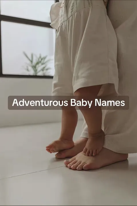 TikTok slideshow cover: Adventurous Baby Names
