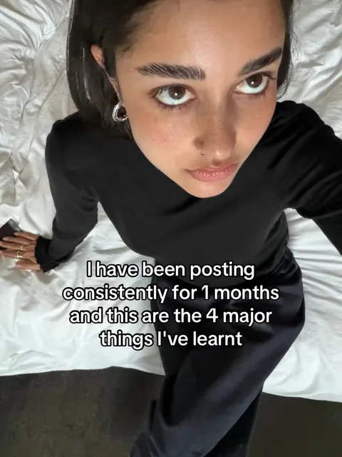 TikTok slideshow cover: 4 major things I've learnt after 1 month of consistent posting