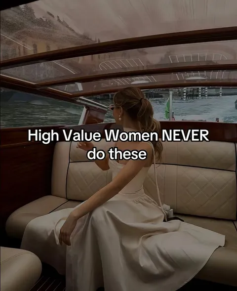TikTok slideshow cover: High Value Women NEVER do these