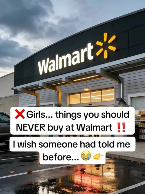 TikTok slideshow cover: Girls... things you should NEVER buy at Walmart