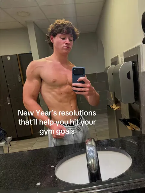 TikTok slideshow cover: New Year's resolutions that'll help you hit your gym goals