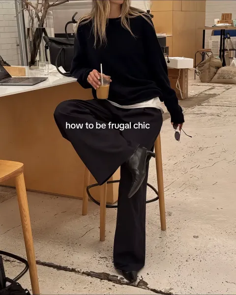 TikTok slideshow cover: How to be frugal chic