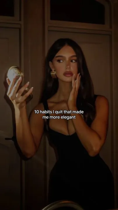 TikTok slideshow cover: 10 habits I quit that made me more elegant