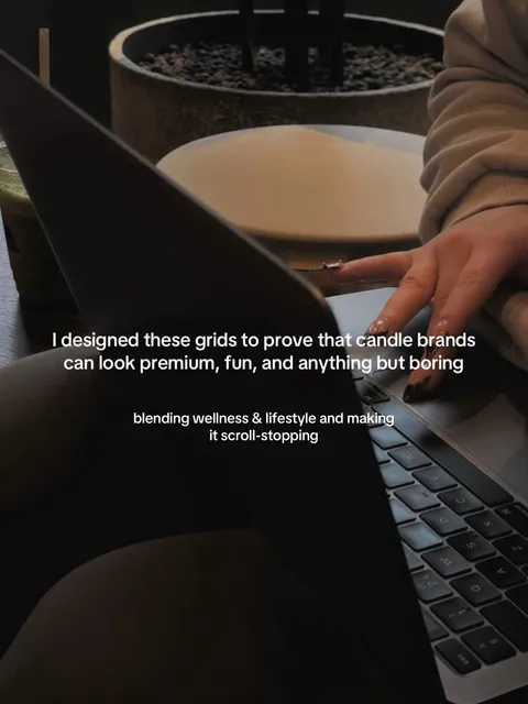 TikTok slideshow cover: Candle brand grid design