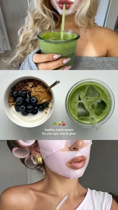 TikTok slideshow cover: Healthy Snack Swaps