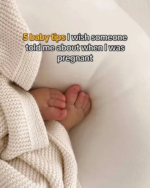 TikTok slideshow cover: 5 baby tips I wish someone told me