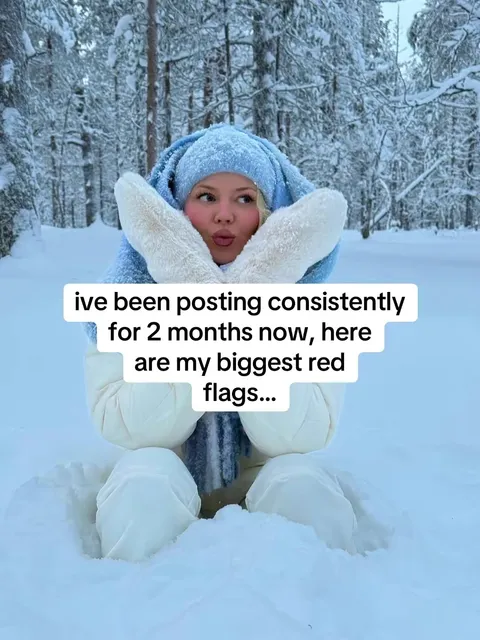 TikTok slideshow cover: Red flags after 2 months of posting