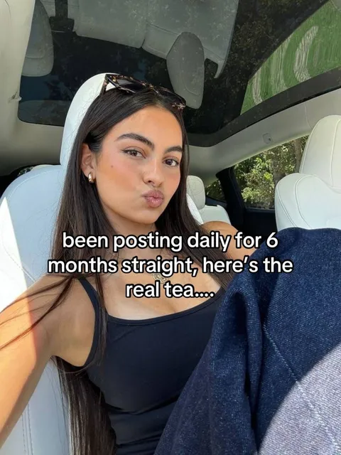 TikTok slideshow cover: The real tea after 6 months of daily posting