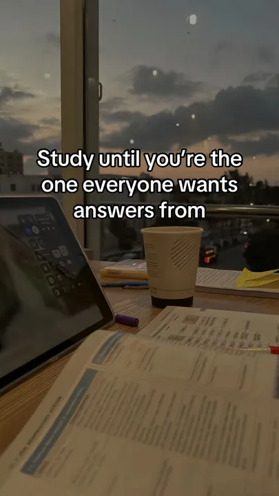 TikTok slideshow cover: Study until you're the one everyone wants answers from