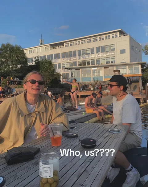 TikTok slideshow cover: Who, us???