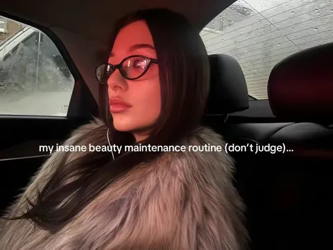TikTok slideshow cover: my insane beauty maintenance routine (don't judge)...