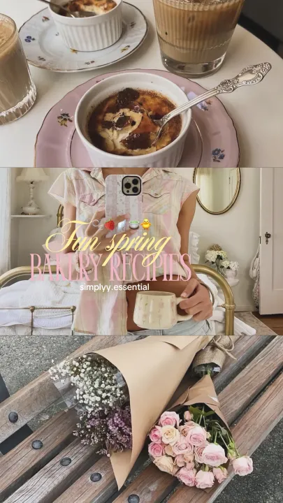 TikTok slideshow cover: Fun Spring Bakery Recipes