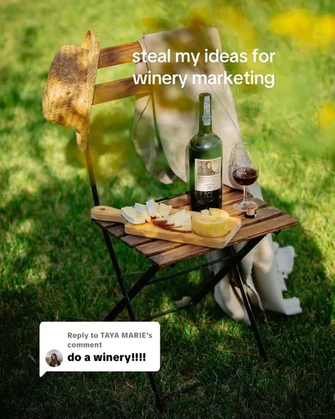 TikTok slideshow cover: Winery Marketing Ideas