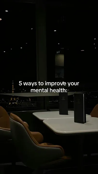 TikTok slideshow cover: 5 ways to improve your mental health: