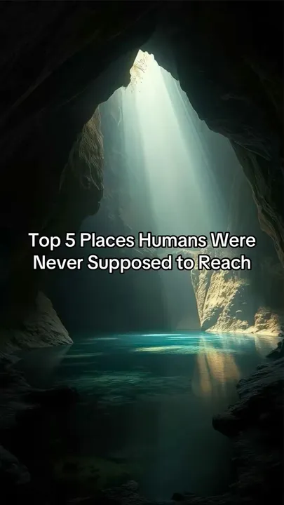 TikTok slideshow cover: Top 5 Places Humans Were Never Supposed to Reach
