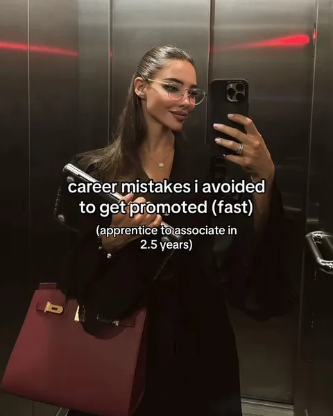 TikTok slideshow cover: Career mistakes I avoided to get promoted (fast)
