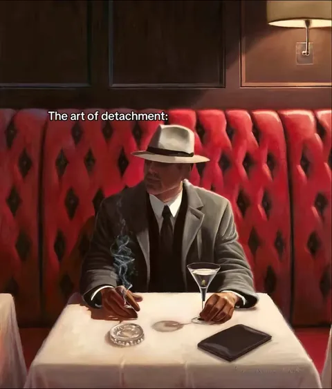 TikTok slideshow cover: The art of detachment: