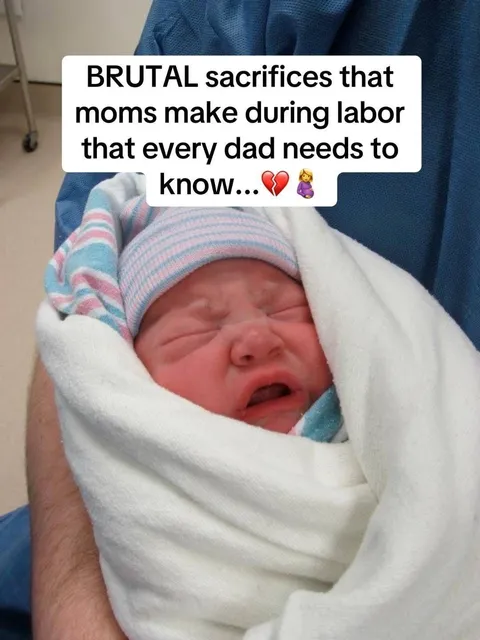 TikTok slideshow cover: BRUTAL sacrifices that moms make during labor