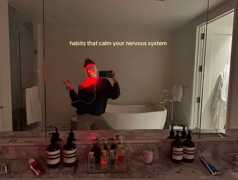 TikTok slideshow cover: Habits that calm your nervous system