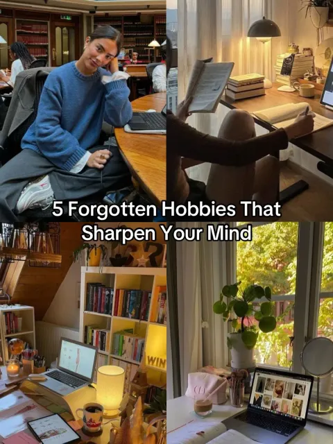 TikTok slideshow cover: 5 Forgotten Hobbies That Sharpen Your Mind