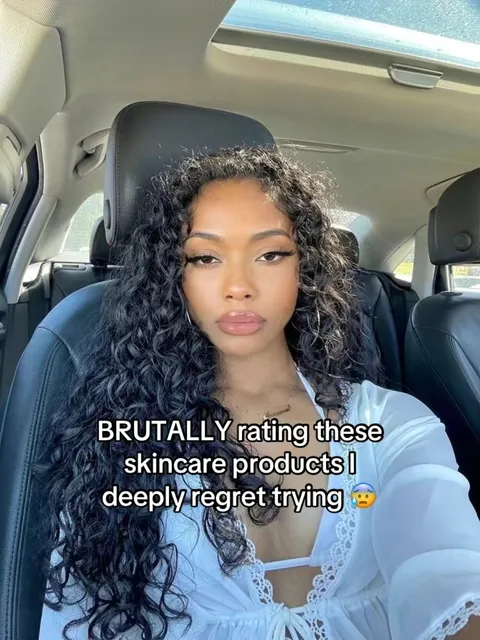 TikTok slideshow cover: BRUTALLY rating these skincare products I deeply regret trying