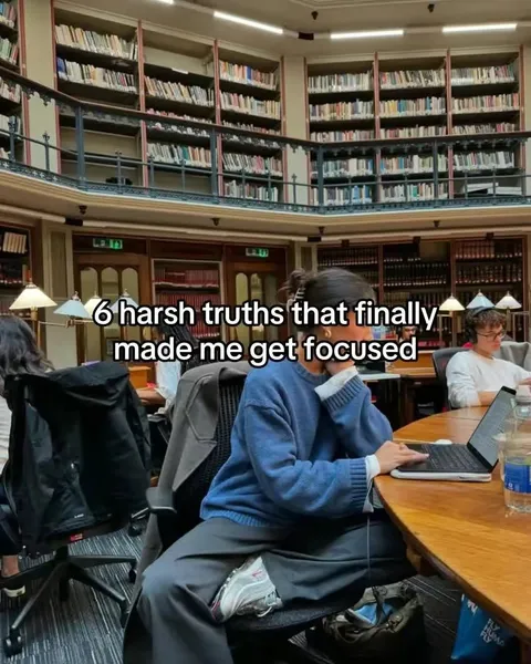 TikTok slideshow cover: 6 harsh truths that finally made me get focused