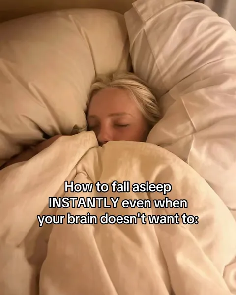 TikTok slideshow cover: How to fall asleep INSTANTLY even when your brain doesn't want to: