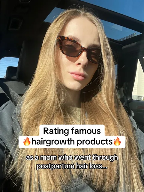 TikTok slideshow cover: Rating hairgrowth products