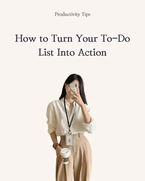 TikTok slideshow cover: How to Turn Your To-Do List Into Action