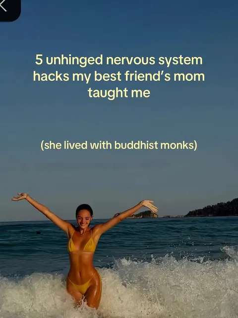 TikTok slideshow cover: 5 unhinged nervous system hacks