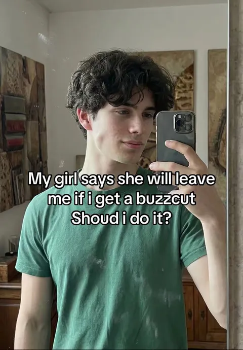 TikTok slideshow cover: Buzzcut Dilemma