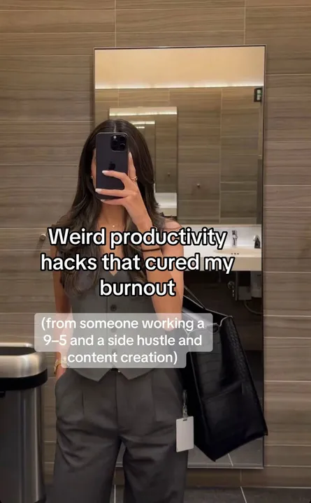 TikTok slideshow cover: Productivity Hacks