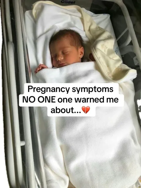 TikTok slideshow cover: Pregnancy symptoms NO ONE warned me about...
