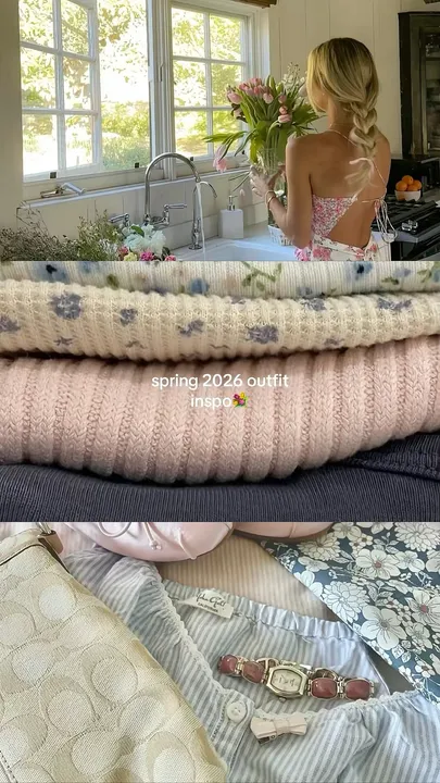 TikTok slideshow cover: spring 2026 outfit inspo 🌸