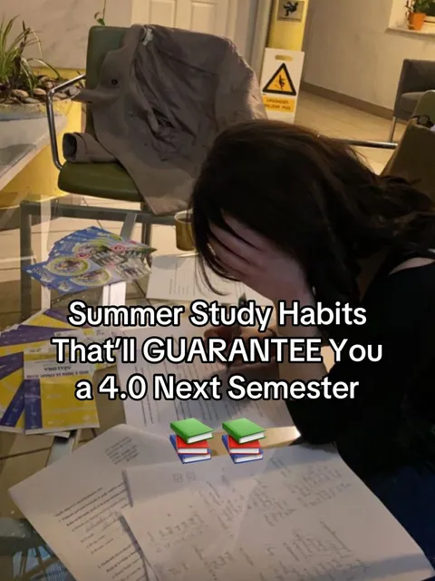 TikTok slideshow cover: Summer Study Habits That'll GUARANTEE You a 4.0 Next Semester
