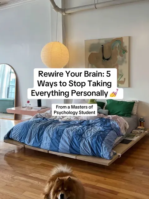 TikTok slideshow cover: Rewire Your Brain: 5 Ways to Stop Taking Everything Personally